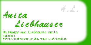 anita liebhauser business card